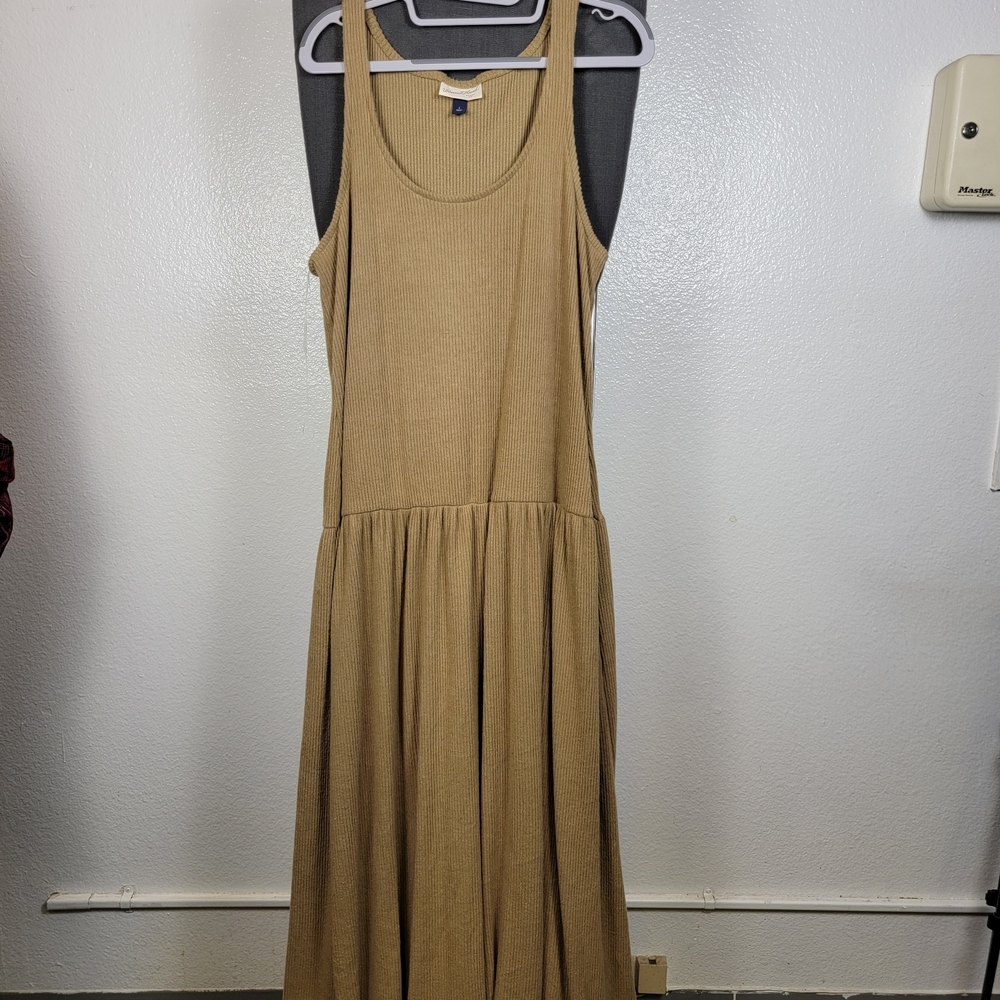Universal Thread Brown Women's Drop Waist Knit Midi Slip Dress‎ Size L